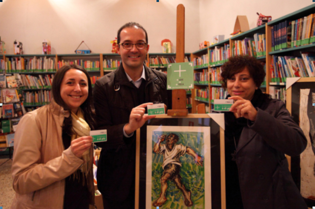 Foto: Da sinistra Arch. Monica Beretta Assessore alla Cultura, Ing. Diego Manenti Sindaco e Giovanna Pranio vicesindaco.